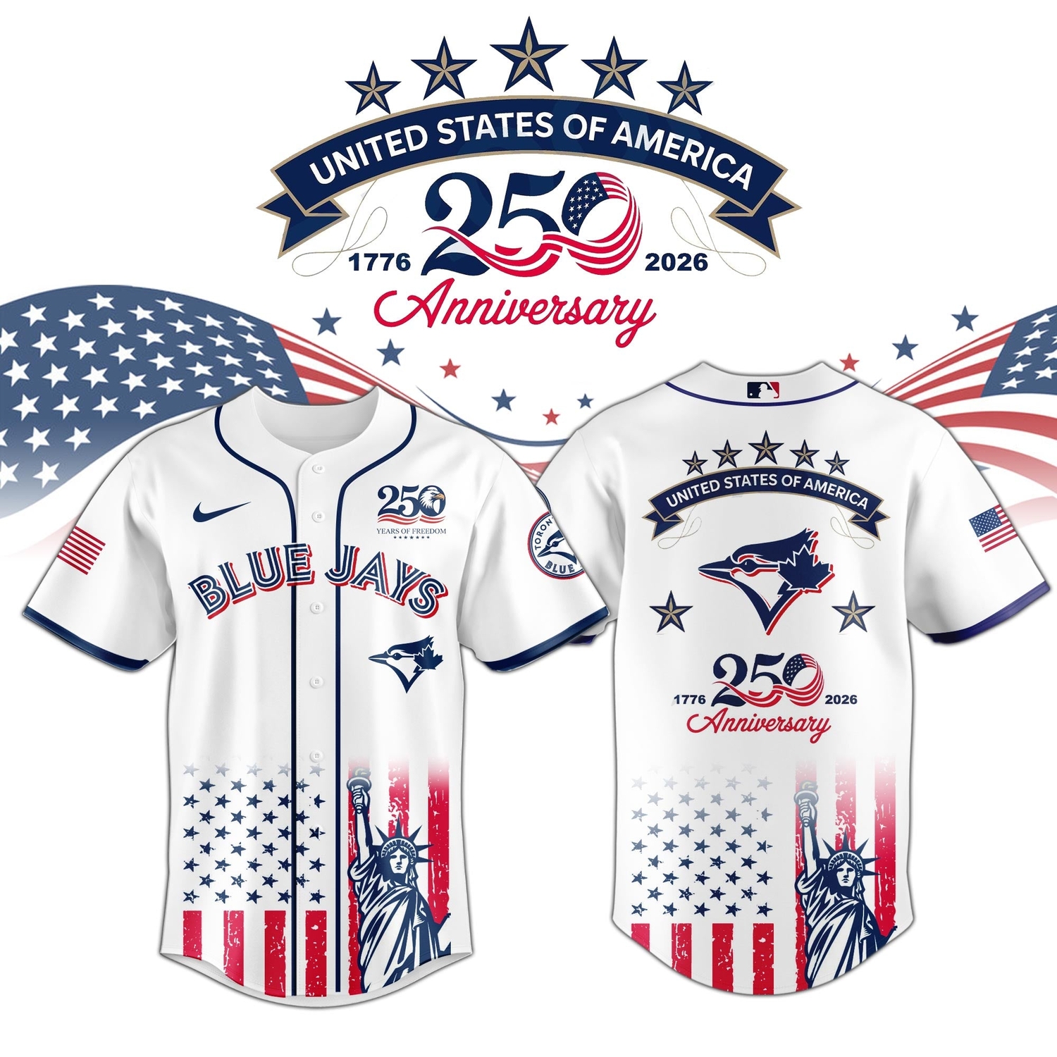 Toronto Blue Jays special America’s 250th Anniversary Limited Edition Jersey Toronto Blue Jays special America’s 250th Anniversary Limited Edition Jersey
