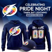 Tampa Bay Lightning Pride Night 2026 Navy Hoodie Version 3