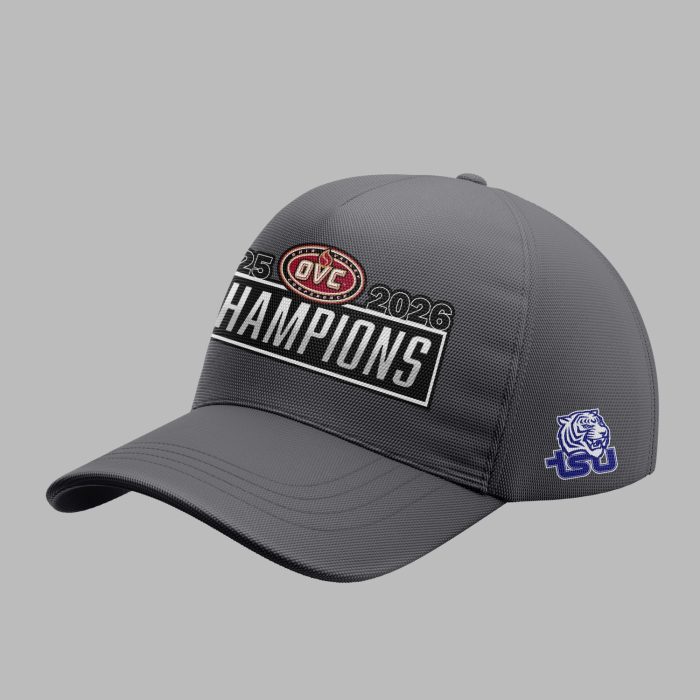 Tennessee State Tigers Men’s Basketball OVC Tourney Champions 2026 T-Shirt - Image 2