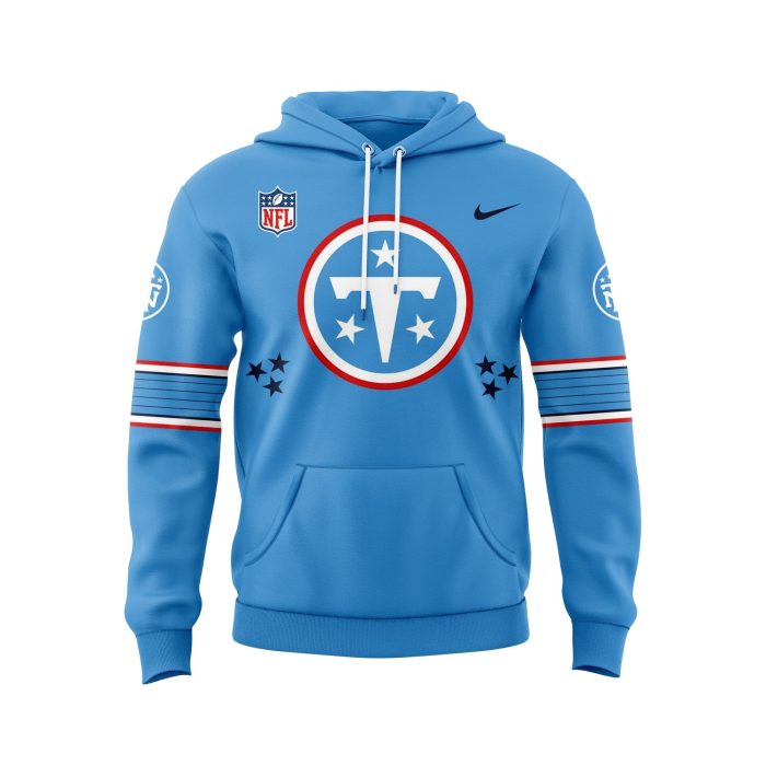 Tennessee Titans Cameron Ward Nike Light Blue Vapor F.U.S.E. Sewn Down Limited Hoodie - Image 3