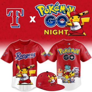 Texas Rangers Pokmon GO Night Limited Edition Baseball Jersey by Drovenwear.com