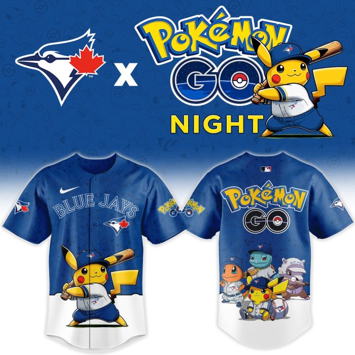 Toronto Blue Jays Pokémon GO Night Limited Edition Baseball Jersey - Image 2