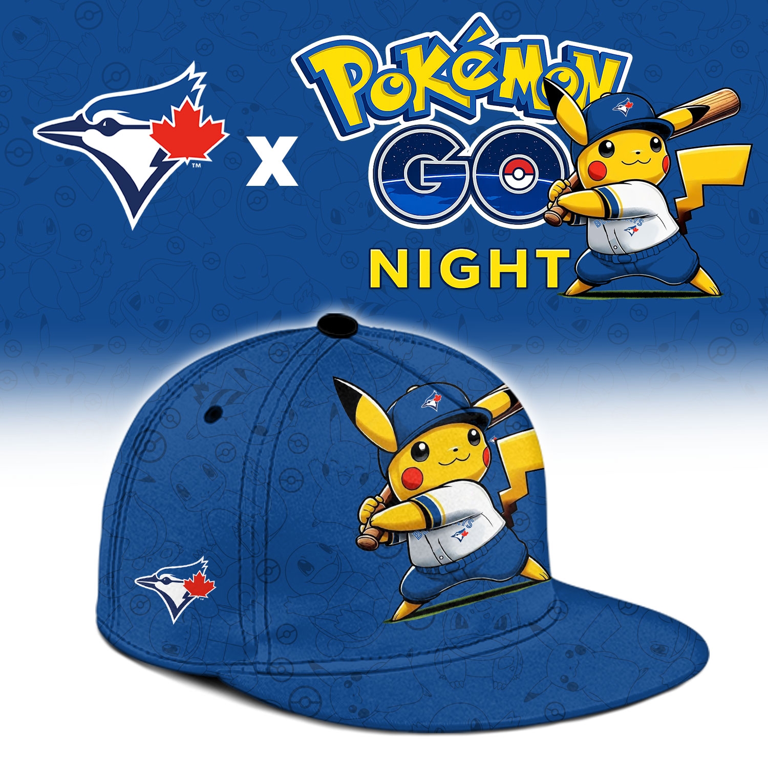 Toronto Blue Jays Pokémon GO Night Limited Edition Baseball Jersey Toronto Blue Jays Pokémon GO Night Limited Edition Baseball Jersey