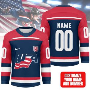 USA Hockey Premium Olympic Hockey Jersey NP by Drovenwear.com