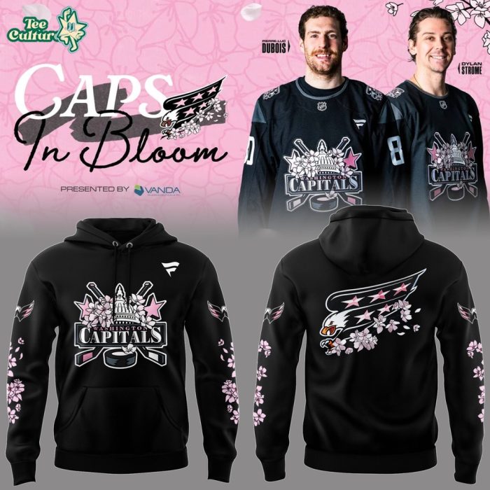 Washington Capitals Caps In Bloom Cherry Blossom 2026 Hoodie - Image 3