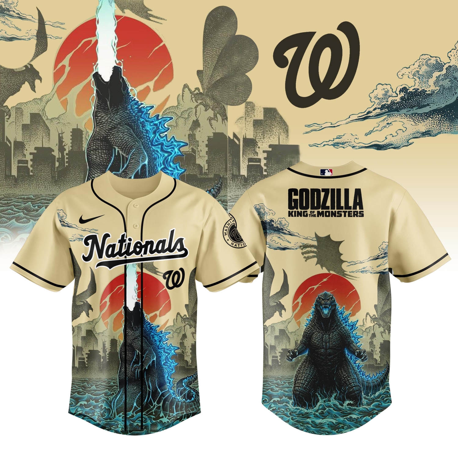 Washington Nationals Godzilla King Of The Monsters Special Edition Baseball Jersey Washington Nationals Godzilla King Of The Monsters Special Edition Baseball Jersey