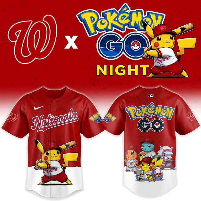 Washington Nationals Pokémon GO Night Limited Edition Baseball Jersey - Image 2