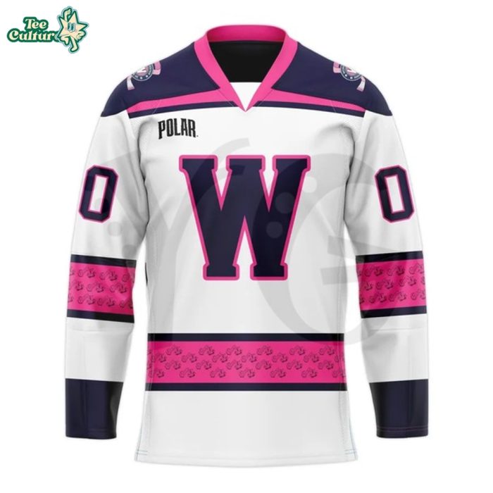 Worcester Railers Pink In The Rink 2026 Special Hockey Jersey - Image 2