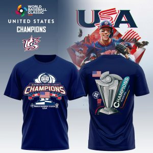 World Baseball Classic USA Champions 2026 Navy TShirt by Drovenwear.com