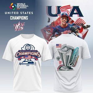 World Baseball Classic USA Champions 2026 Navy TShirt by Drovenwear.com