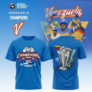 World Baseball Classic Venezuela Champions 2026 Navy TShirt by Drovenwear.com