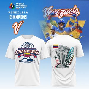 World Baseball Classic Venezuela Champions 2026 Navy TShirt by Drovenwear.com