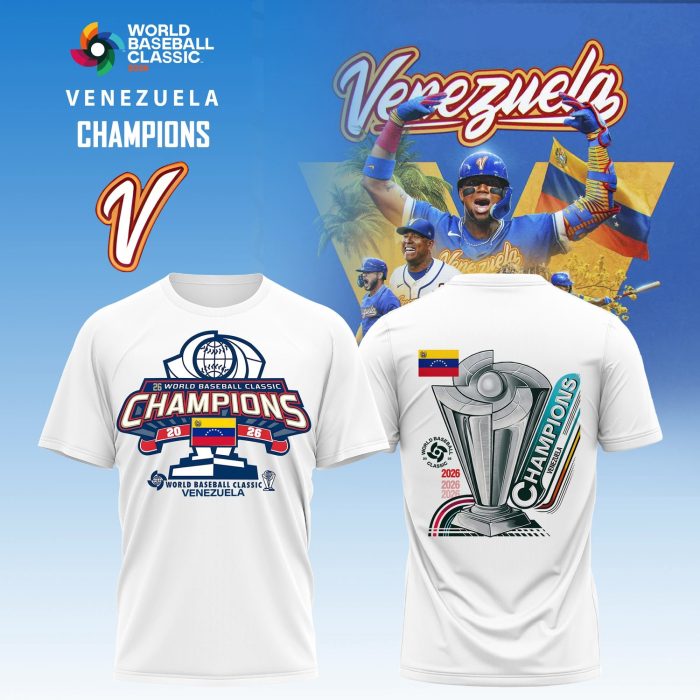 World Baseball Classic Venezuela Champions 2026 Navy T-Shirt - Image 2