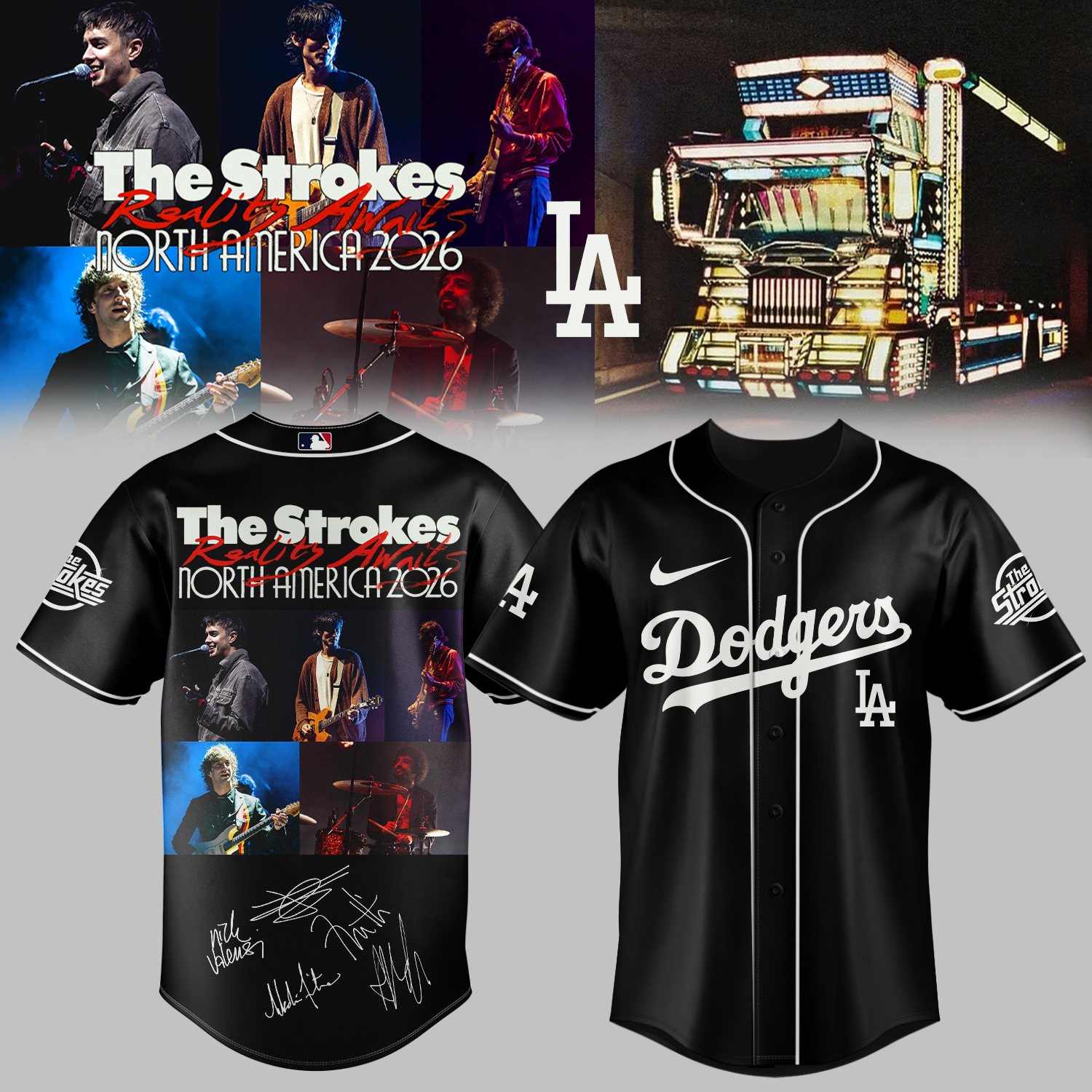 MLB All Teams X The Strokes ”Reality Awaits North America 2026” Limited Edition Signature - Jersey 2 MLB All Teams X The Strokes ”Reality Awaits North America 2026” Limited Edition Signature - Jersey 2