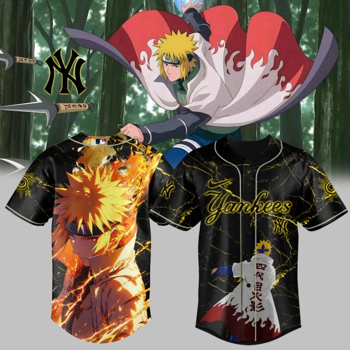 MLB ALL TEAM x Naruto “Minato” Limited Black Jersey - Image 3