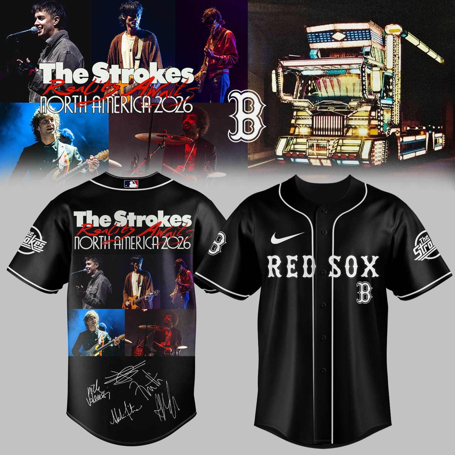 MLB All Teams X The Strokes ”Reality Awaits North America 2026” Limited Edition Signature - Jersey 2 MLB All Teams X The Strokes ”Reality Awaits North America 2026” Limited Edition Signature - Jersey 2