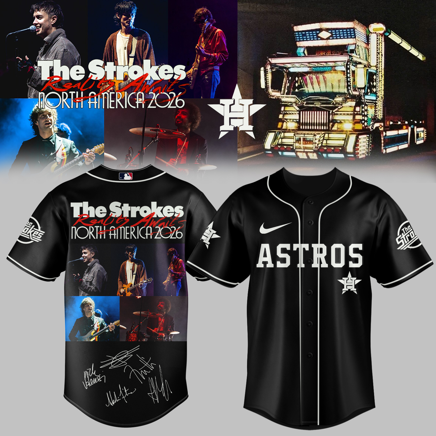 MLB All Teams X The Strokes ”Reality Awaits North America 2026” Limited Edition Signature - Jersey 2 MLB All Teams X The Strokes ”Reality Awaits North America 2026” Limited Edition Signature - Jersey 2