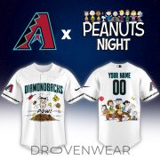 A.Diamondbacks Peanuts Night Limited Custom Jersey - Image 2