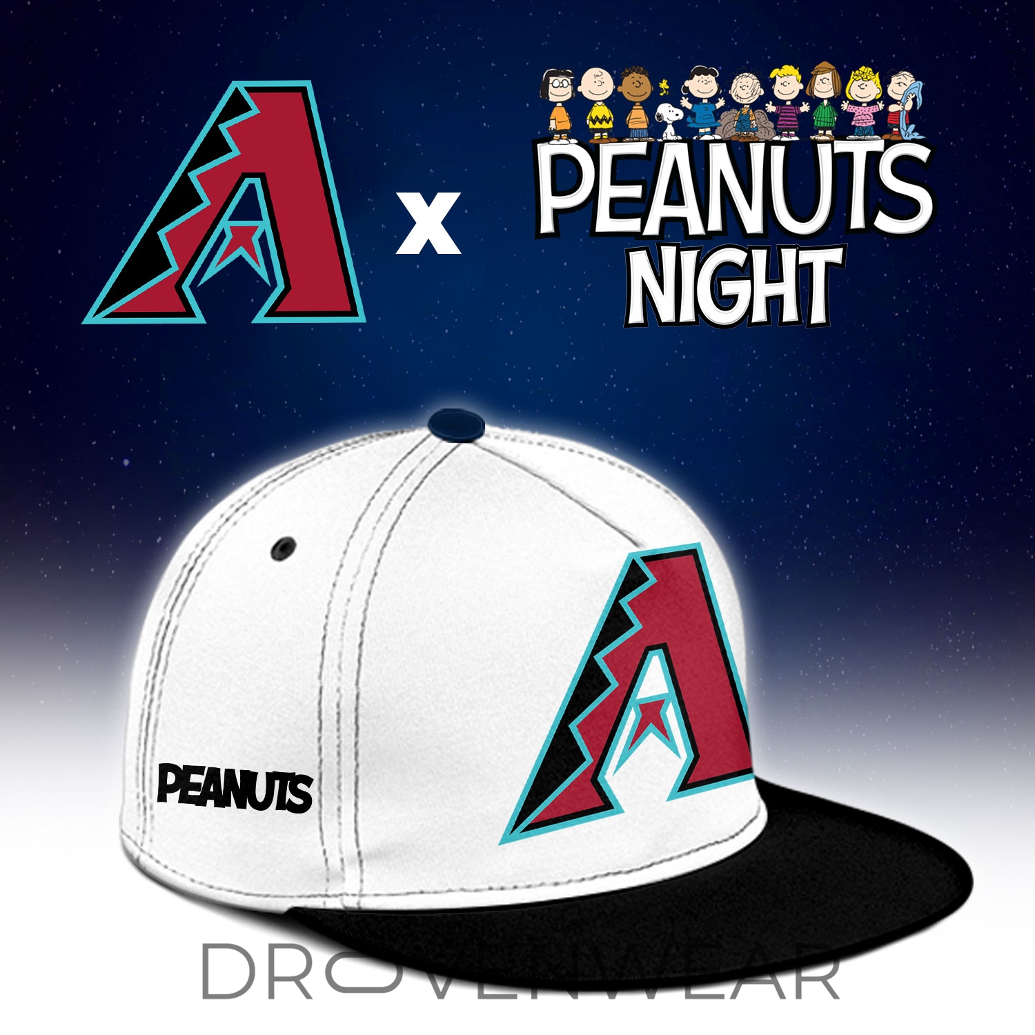 A.Diamondbacks Peanuts Night Limited Custom Jersey A.Diamondbacks Peanuts Night Limited Custom Jersey