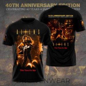 Aliens 40th Anniversary This Time Its War 3D Tshirt by Drovenwear.com