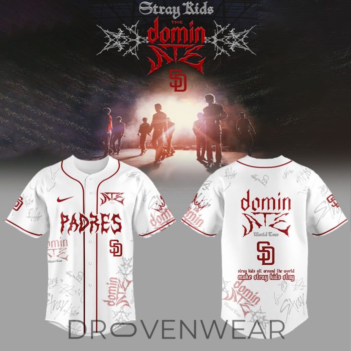 All Team MLB Stray Kids Dominate World Tour New White Jersey - Image 11