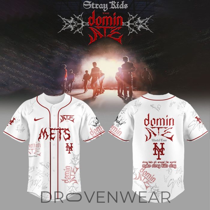 All Team MLB Stray Kids Dominate World Tour New White Jersey - Image 2