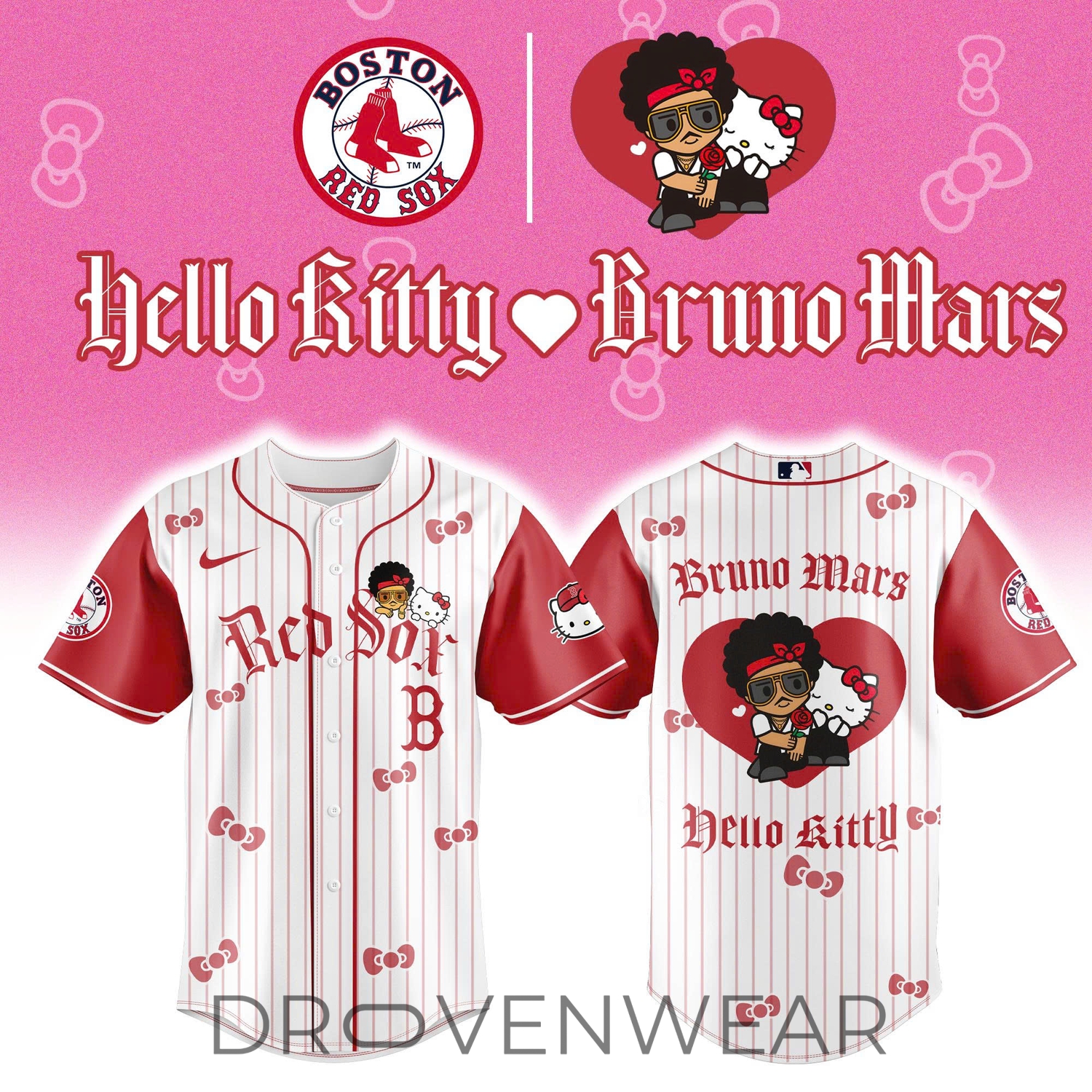 All Teams Baseball Jersey x BRUNO MARS x HELLO KITTY Blue Jersey Limited Edition All Teams Baseball Jersey x BRUNO MARS x HELLO KITTY Blue Jersey Limited Edition