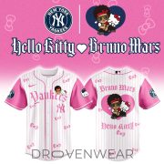 All Teams Baseball Jersey x BRUNO MARS x HELLO KITTY Pink Jersey Limited Edition - Image 3