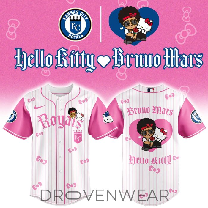 All Teams Baseball Jersey x BRUNO MARS x HELLO KITTY Pink Jersey Limited Edition - Image 6