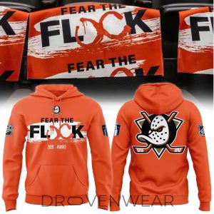 Anaheim Ducks 2026 Playoffs Fear The Flock Hoodie V2 by Drovenwear.com