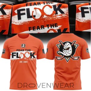Anaheim Ducks 2026 Playoffs Fear The Flock TShirt by Drovenwear.com