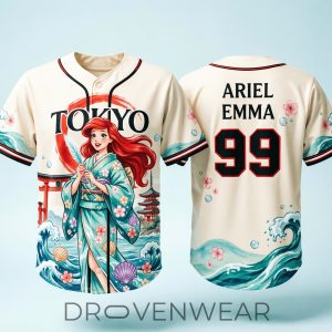 Ariel x Tokyo Princess Baseball Jersey by Drovenwear.com