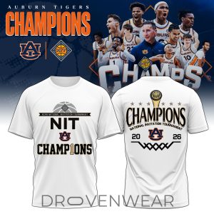Auburn Tigers 2026 NIT Championship Limited Graphic Tee by Drovenwear.com