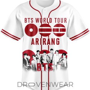 BTS Arirang 2026 World Tour Kpop Baseball Jersey by Drovenwear.com