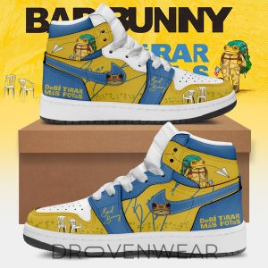 Bad Bunny DeB TiRAR MS FOToS World Tour AJ1 Shoes by Drovenwear.com