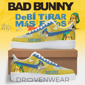 Bad Bunny DeB TiRAR MS FOToS World Tour Customize AF1 Shoes by Drovenwear.com