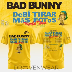 Bad Bunny DeB TiRAR MS FOToS World Tour Limited TShirt Ver5 by Drovenwear.com