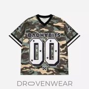 Bad Habits Camo Streetwear Jersey - Oversized Camouflage No. 00 Mesh Football Shirt