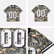 Bad Habits Camo Streetwear Jersey - Oversized Camouflage No. 00 Mesh Football Shirt - Image 3