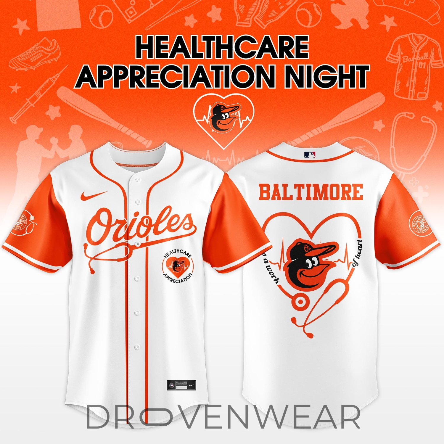 Baltimore Orioles Healthcare Appreciation Night 2026 Limited Edition Jersey Baltimore Orioles Healthcare Appreciation Night 2026 Limited Edition Jersey