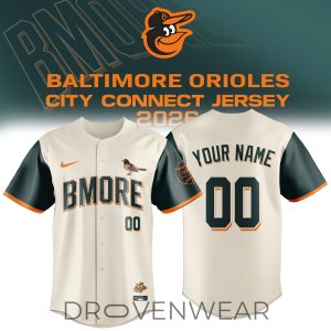 Baltimore Orioles New City Connect Custom Jersey 2026 by Drovenwear.com