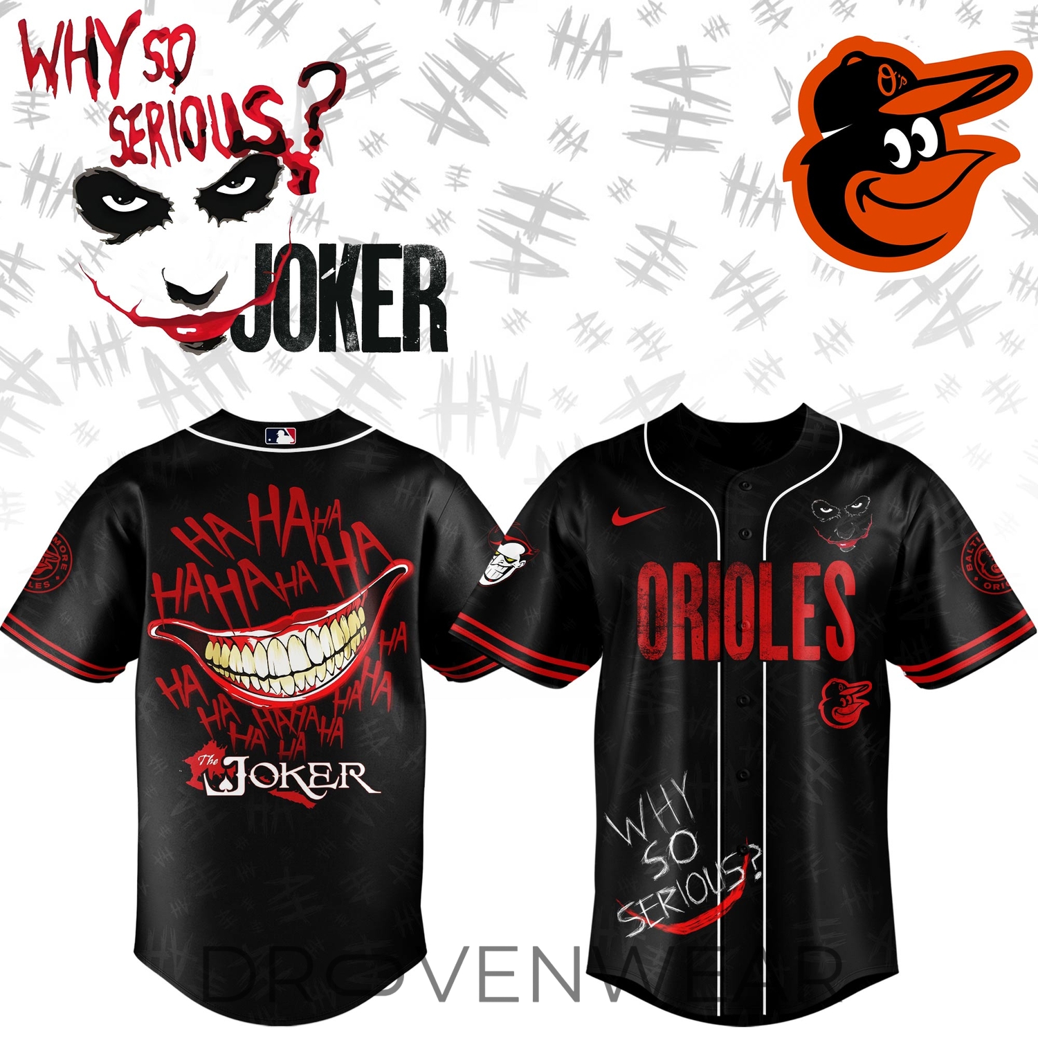 Baltimore Orioles x Joker Game Night Jersey Limited Edition + Selling Out Fast Baltimore Orioles x Joker Game Night Jersey Limited Edition + Selling Out Fast