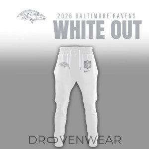 Baltimore Ravens 2026 White Out Limited Edition Hoodie by Drovenwear.com