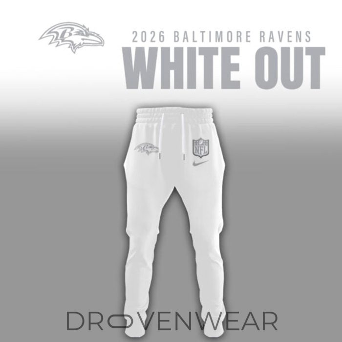 Baltimore Ravens 2026 White Out Limited Edition Hoodie - Image 2