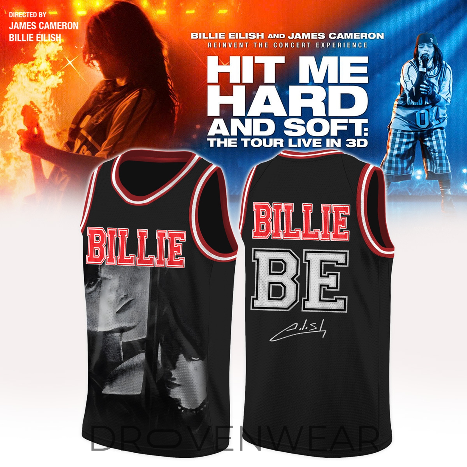 Billie Eilish Hit Me Hard And Soft: The Tour Basketball Jersey Billie Eilish Hit Me Hard And Soft: The Tour Basketball Jersey