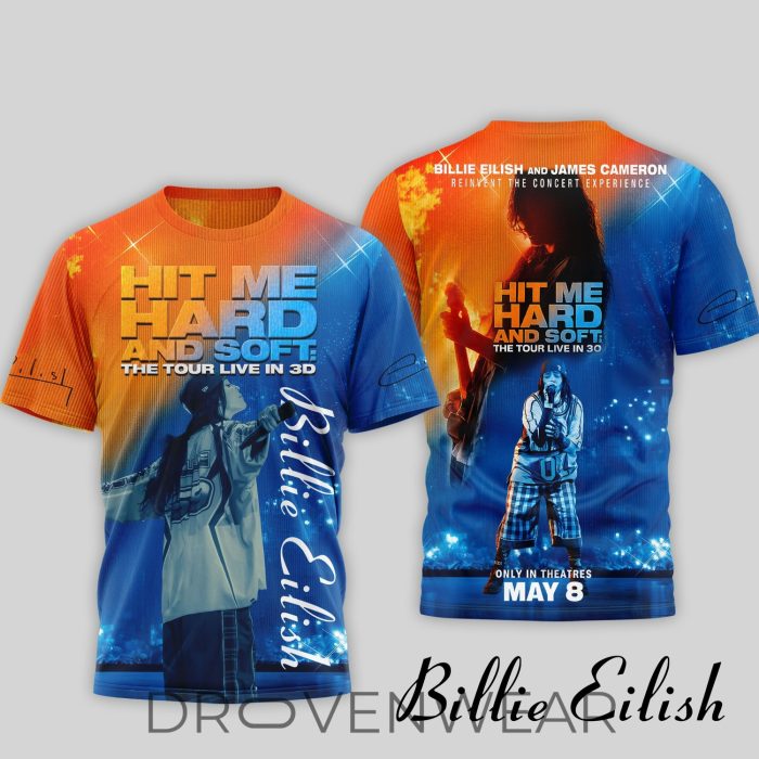 Billie Eilish Hit Me Hard and Soft The Tour Live in 3D Movie Merch Shirt - Image 2