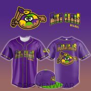 Biloxi King Cakes Mardi Gras 2026 Celebration Night Themed Baseball Jersey