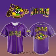 Biloxi King Cakes Mardi Gras 2026 Celebration Night Themed Baseball Jersey - Image 2