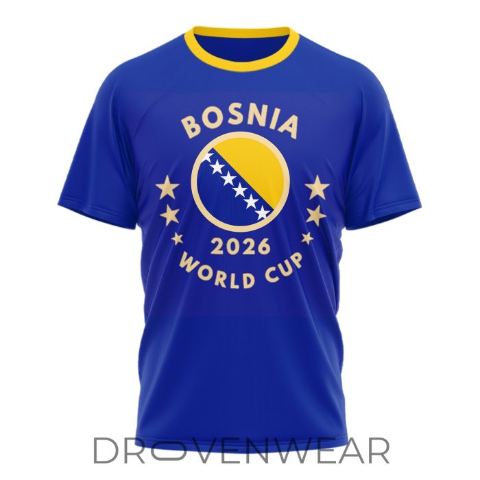 Bosnia Herzegovina 2026 World Cup Supporter Graphic Tee - Image 2