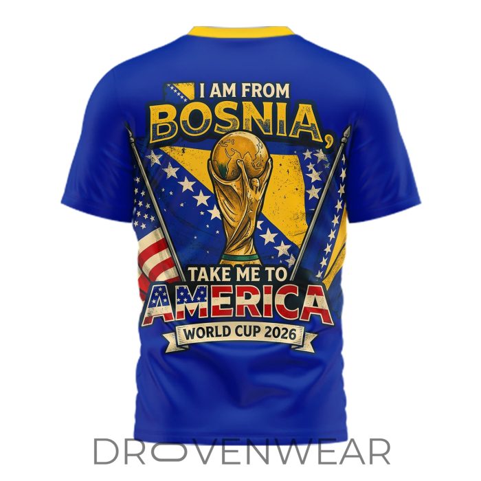 Bosnia Herzegovina 2026 World Cup Supporter Graphic Tee - Image 3